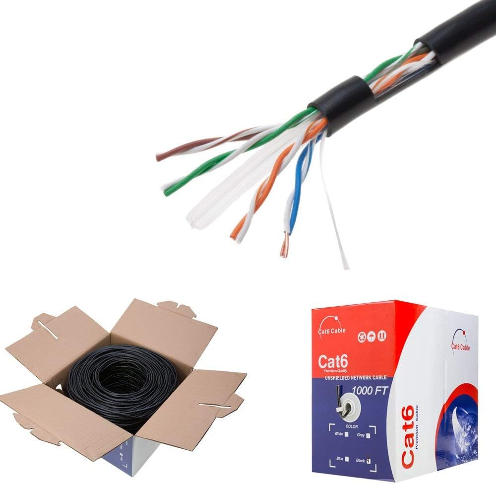 Orange CAT6 1000ft UTP Solid Ethernet Cable 23AWG Y742