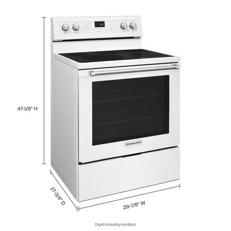 6.4 cu. ft. White Electric Range with Convection Oven W753020