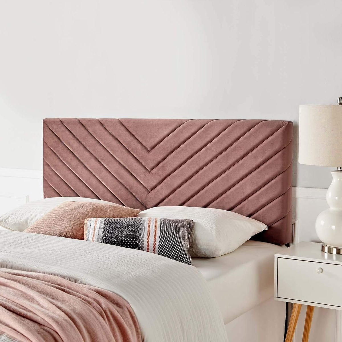 Teal Performance Velvet California King Headboard Q57723