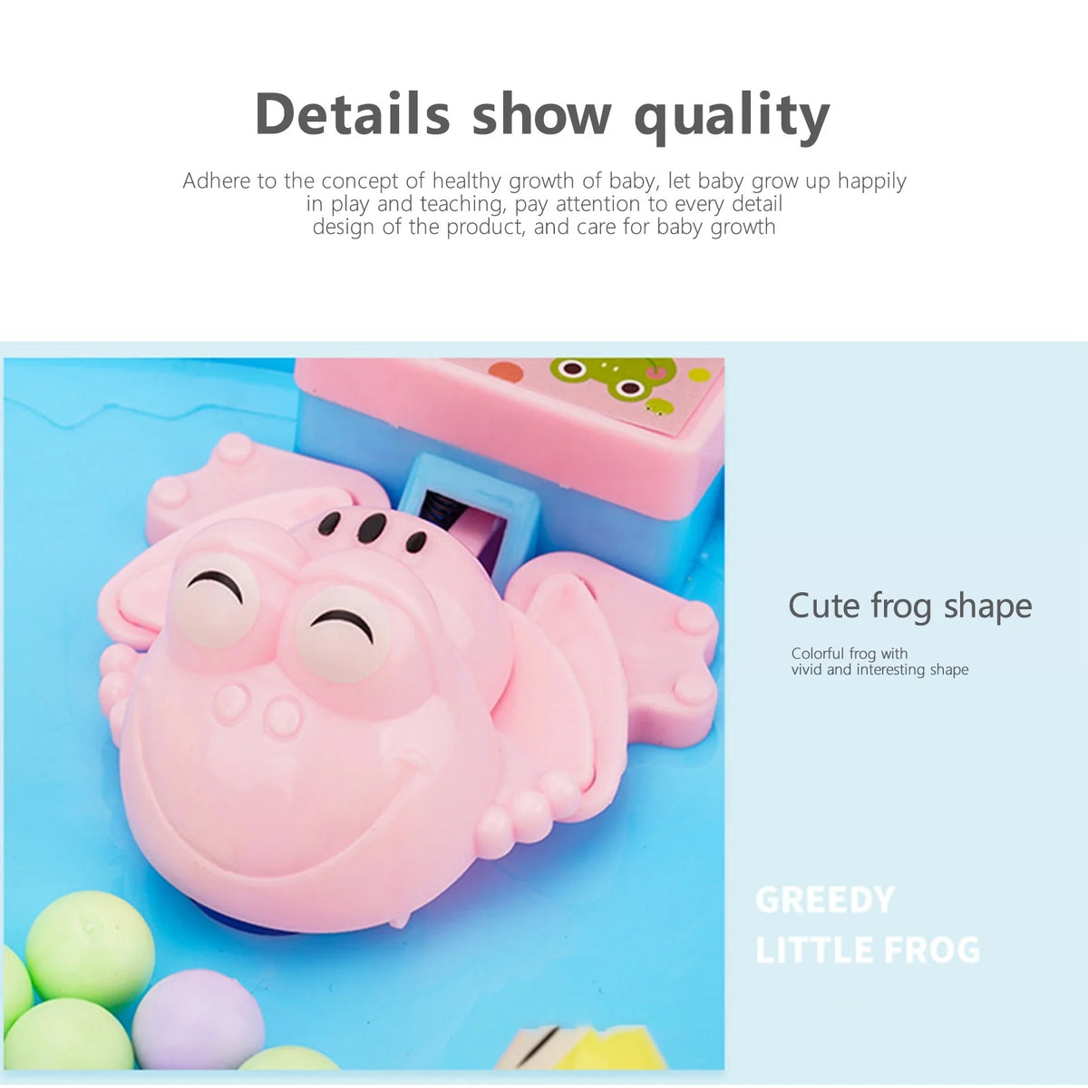 Blue Hungry Frogs Eating Beans Board Game S532