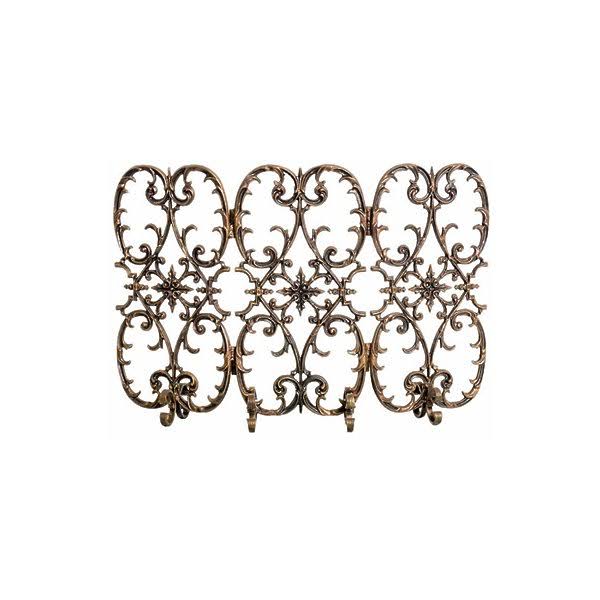 Antique Gold 3 Panel Fireplace Screen S3933