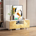 Mid Century Modern TV Stand with Power Outlets Q475