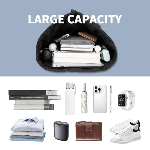 Drawstring Backpack with Shoes Compartment L4455