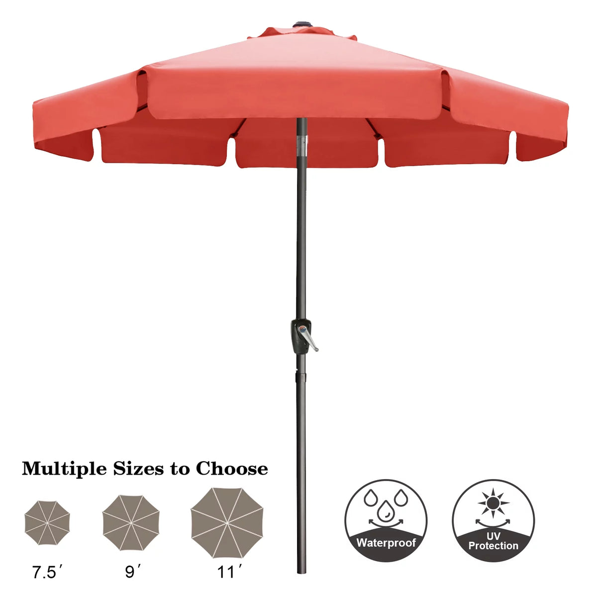 9ft Outdoor Market Patio Umbrella with Push Button Tilt E8054