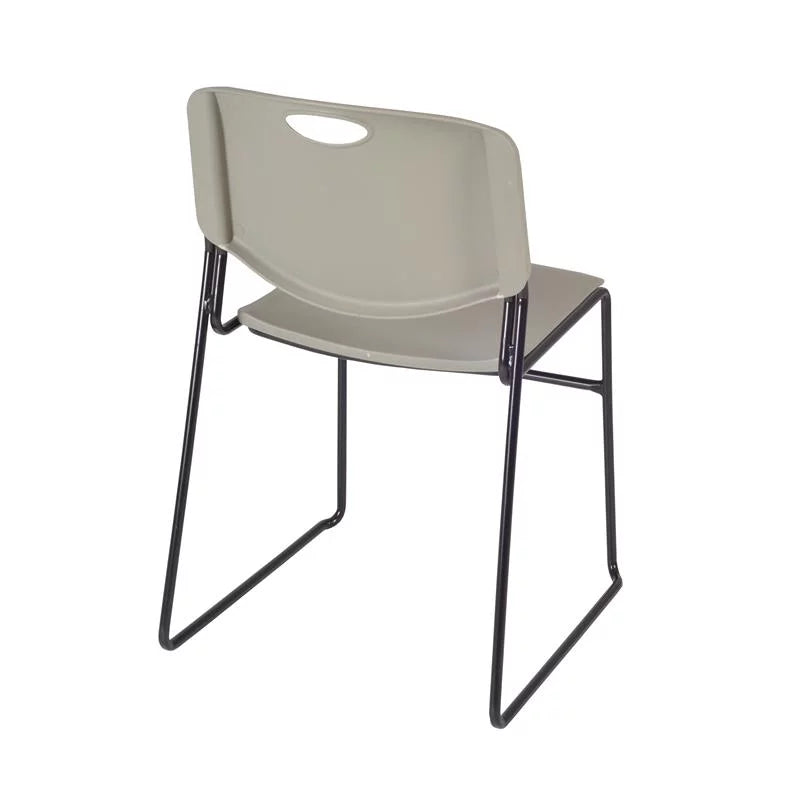 48" Square Breakroom Table & 4 Stack Chairs F1490